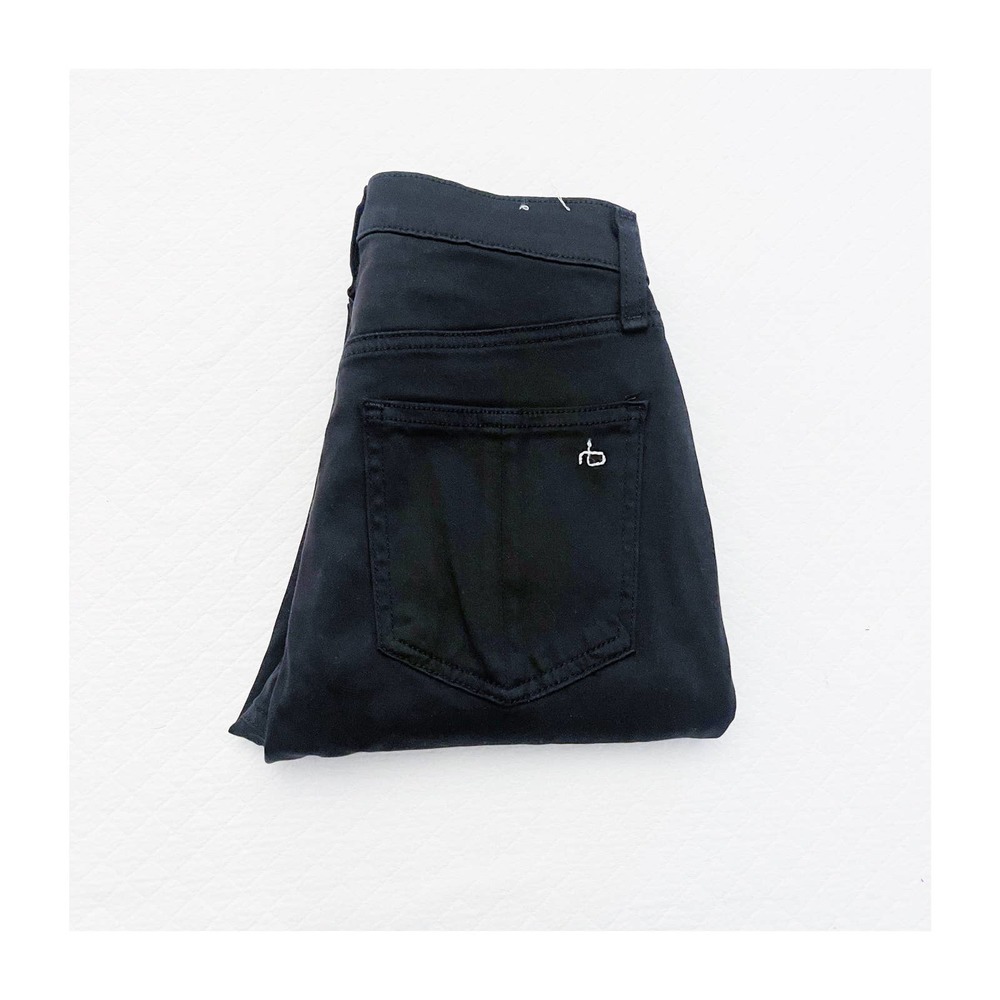 Rag & Bone High Rise Ankle Skinny Black Denim Jeans SZ24
